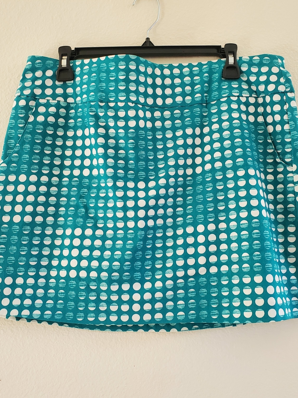 Zac & Rachel Teal and White Polka Dot Skort Size 16P
